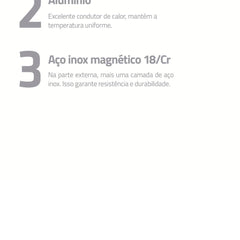 Fervedor Tramontina Allegra Aço Inox Fundo Triplo 2 L 14 cm Indução Eletrico Gas Alta Qualidade