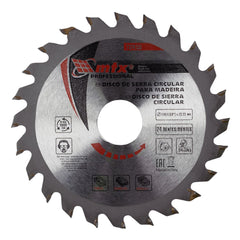 Disco Circular Widea 110mm (4,3/8'') 24 Dentes 22,23mm Bucha 20mm MTX para Madeira e MDF