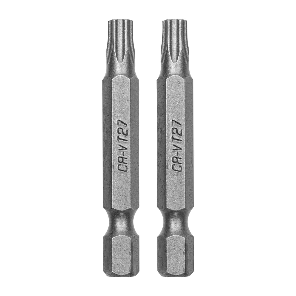 Bits Torx T27 Cromo Vanádio 50mm 2pcs MTX 1/4'' Alta Durabilidade