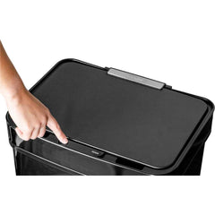 Lixeira Retangular 50L Preta Com Sensor Infravermelho Aço Inox Vonder 6356050000