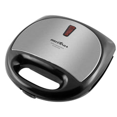 Grill e Sanduicheira Crome Inox Britânia Com Chapas em Formato Grill Revestimento Antiaderente 220V