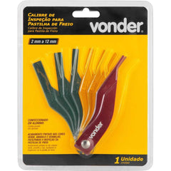 Calibre Inspeção Pastilha Freio 2-12Mm 8 Laminas Alumínio Vonder 6510008212