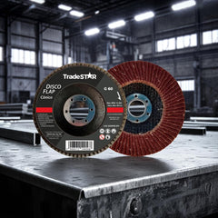 Disco Flap 115 mm G60 Fibra Cônico Aço Tradestar