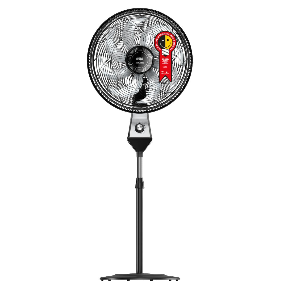 Ventilador de Coluna WAP FLOW TURBO 180W 50cm 8 Pás 3 Velocidades Potente e Econômico 220V