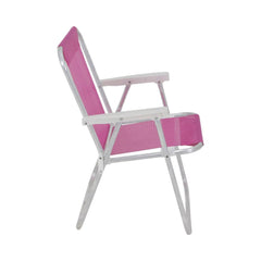 Cadeira Bel Alta Lazy  Aluminio Sannet Rosa