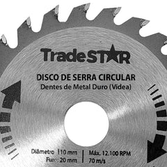 Serra Circular Videa 110 x 20 mm 24D Tradestar
