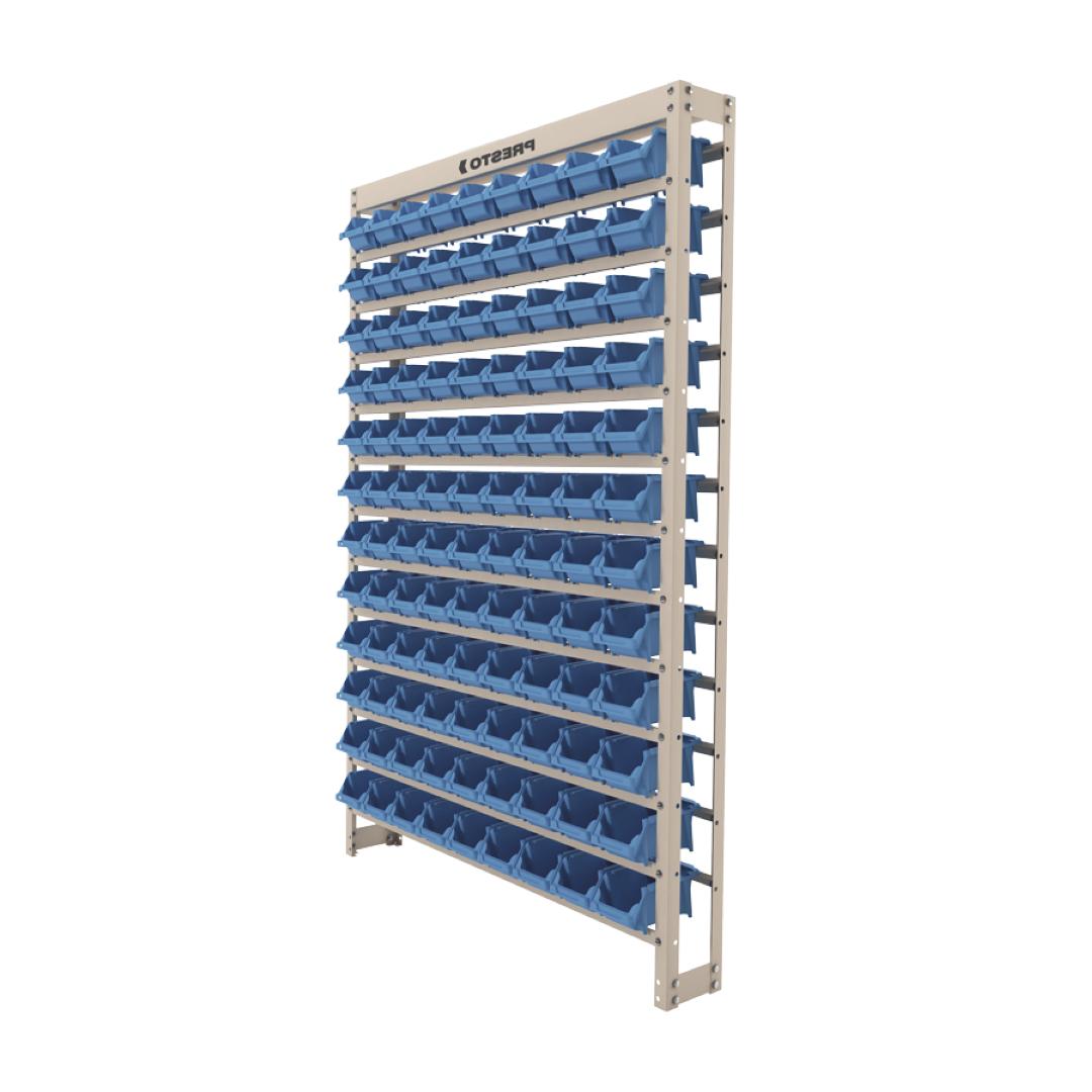 Estante Gaveteiro com 108 Gavetas n3 Azul e bege Presto