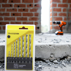 Jogo Broca Concreto 3 - 10 mm Vídea 8 Peças Tradestar