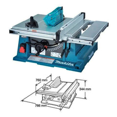 Serra Circular de Bancada 255mm 1650W 4800 RPM Madeira Industrial Angulo com Mesa 2704 220V Makita