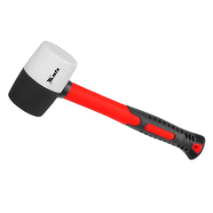 Martelo de Borracha 225g Cabo Fibra Vidro Preto e Branco MTX 111709 Profissional