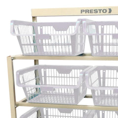 Estante Cesto Expositor Branco 80kg Presto