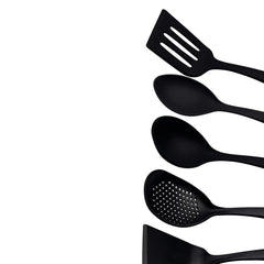 Jogo De Utensílios Tramontina Ability 10 Peças Nylon Preto 180 Graus Antiaderente