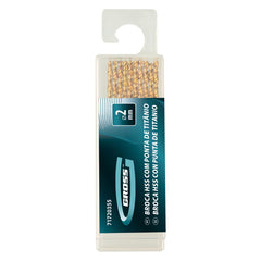 Broca Aço Rápido 2mm 10pcs Nitreto Titânio Metal Profissional Gross Golden Tip 71720355