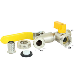 Torneira Esfera 1/2'' x 3/4'' Maquina de Lavar Tradestar