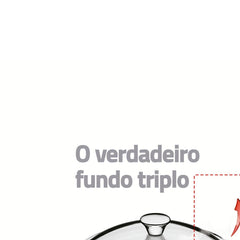 Caçarola Rasa Tramontina Allegra Aço Inox Fundo Triplo 24 Cm 4,2 L Com Tampa De Vidro Indução