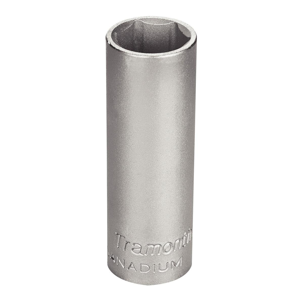 Soquete Sextavado Longo 32mm 1/2'' Aço Cromo Vanádio Tramontina PRO - Alta Resistência