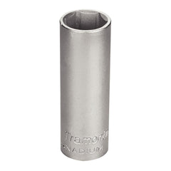 Soquete Sextavado Longo 32mm 1/2'' Aço Cromo Vanádio Tramontina PRO - Alta Resistência