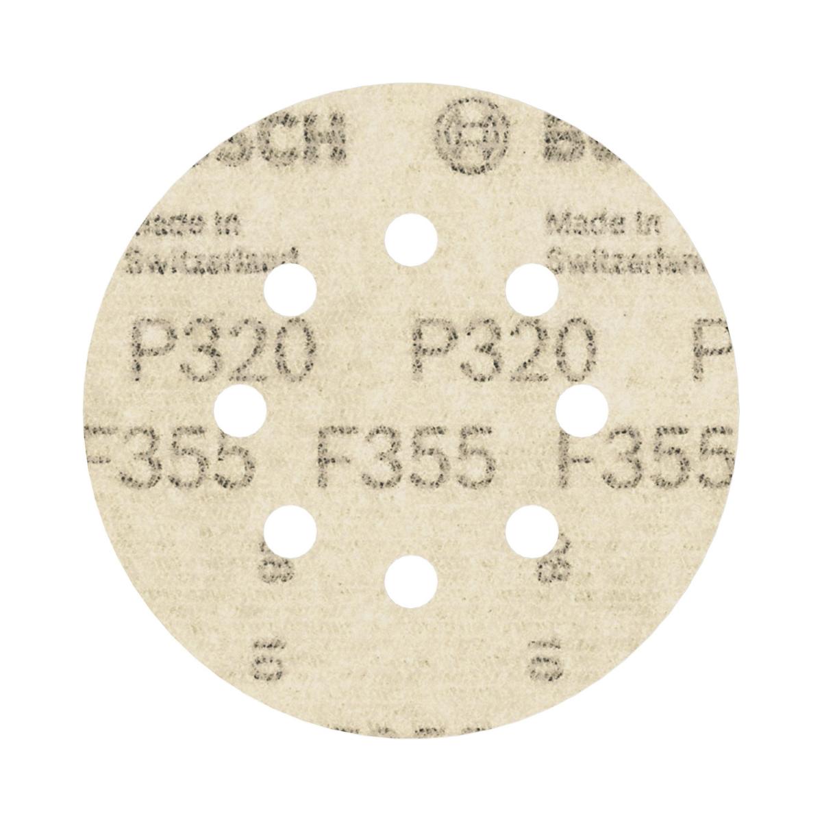 Disco De Lixa Bosch Pro F355 125mm Grano 320 - 5 Unidades