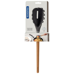 Pegador De Massa Tramontina Live Silicone Cinza Cabo Madeira Resistente 210C Utensílio Antiaderente