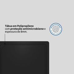 Jogo De Facas Tramontina Plenus 4 Peças Aço Inox E Tábua Preto