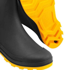 Bota pvc 40 cano médio c/ forro preta/amarela ca36103Plus
