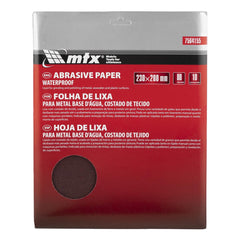 Folha de Lixa Costado de Tecido Grão 80 230x280mm 10 Peças Alta Durabilidade e Versatilidade