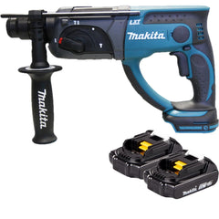 Martelete Combinado Makita 18V DHR202Y001 SDS Plus LXT 2 Baterias Carregador e Maleta