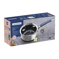 Panela Tramontina Romagna Indução 16 Cm 1,5 L Cerâmica Black Stone Inox E Alumínio