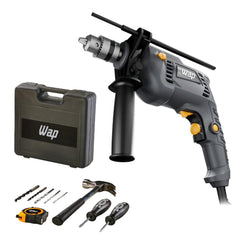 Parafusadeira e Furadeira de Impacto WF 700K10 Mandril de 3/8" Potência de 700W com 11 Acessórios 127V