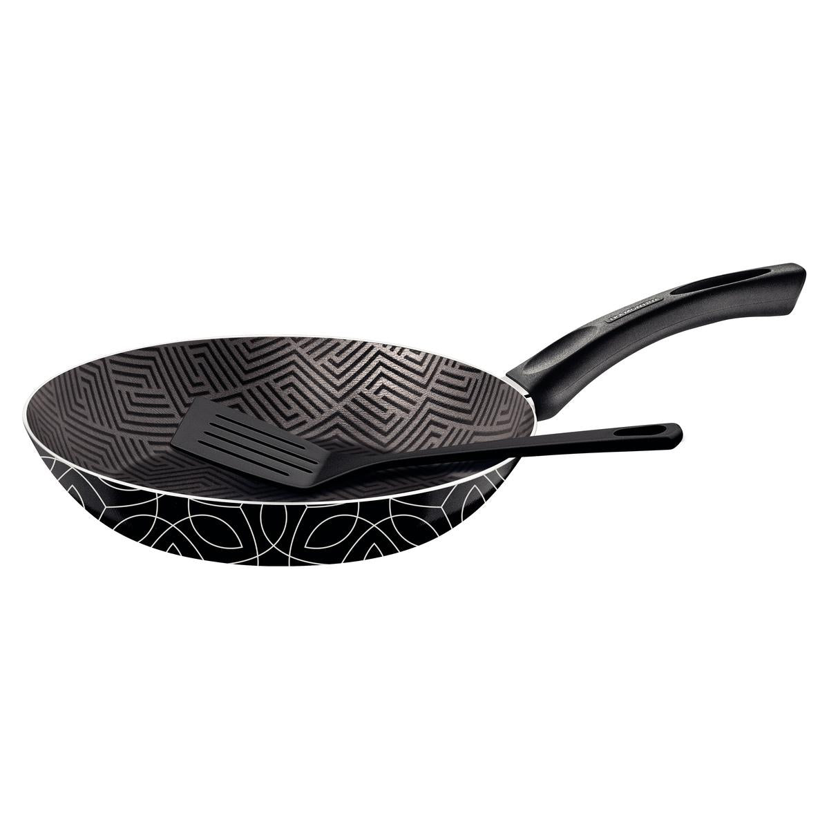 Frigideira 28 Cm 2,0 L Com Espátula Paris Tramontina Alumínio Antiaderente Starflon Max Preto