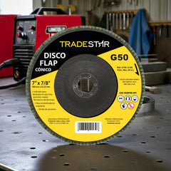 Disco Flap 180 mm G50 Fibra Conico Aço Tradestar