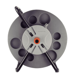 Enrolador de Mangueira Tramontina 55m 1/2'' Com Suporte Engates e Adaptador