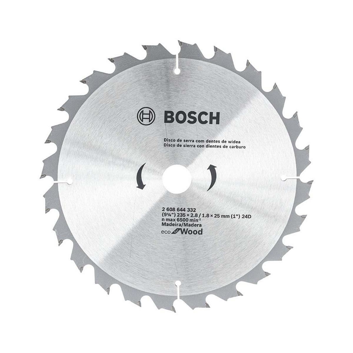 Disco Serra Circular Bosch Ecoline Ø235X25mm 24D