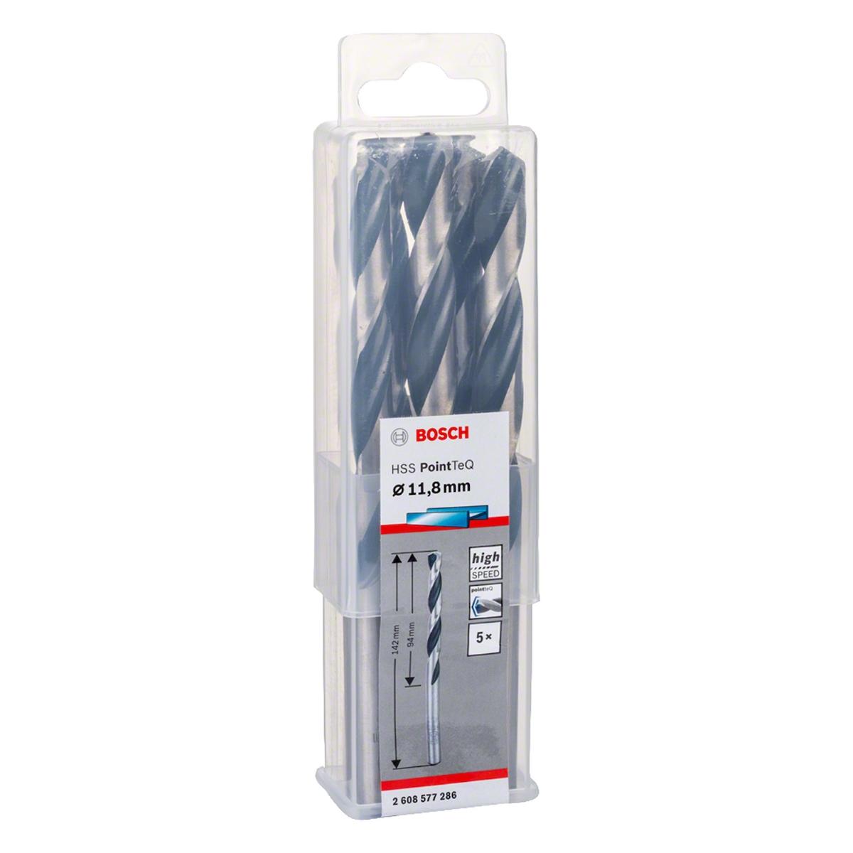 Broca Metal Bosch Aço Rápido Hss-Pointteq 11,8mm 5 Peças