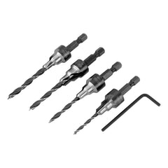 Jogo de Brocas Escareadoras Madeira 3-5mm 4 Peças Denzel