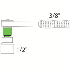 Adaptador em Aço Cromo Vanádio 3/8 F x 1/2 M Cromado Norma DIN 3123 Forjado Tramontina PRO