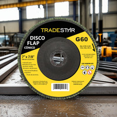 Disco Flap 180 mm G60 Fibra Conico Aço Tradestar