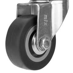 Rodízio Giratório 50mm 27kg Borracha PVC Sem Freio MTX 6871355 Durável