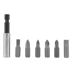 Jogo de Bits Magnético 7 Peças Aço 45X 1/4'' 25mm SL/PH/PZ MTX 113929