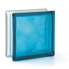 Tijolo de Vidro 19 x 19 x 8 CM Azul Translúcido 06 Unidades Tradestar