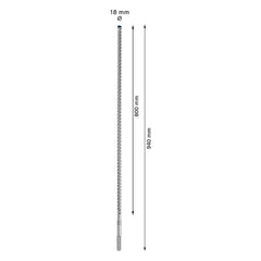 Broca Para Concreto Bosch Expert Sds Max-8X Ø18X800X940mm