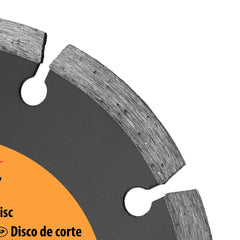 Disco de Corte Segmentado Diamantado 125 x 22,2mm com Anel Redutor 20mm Sparta 7310755 para Corte Seco