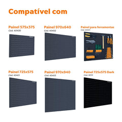Gancho Duplo kit com 10 para Painel Presto