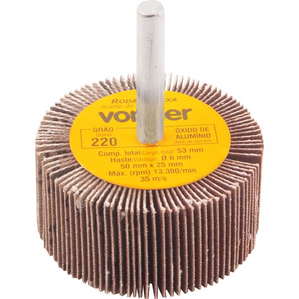 Roda de Lixa 50x25mm com Haste G220 Vonder