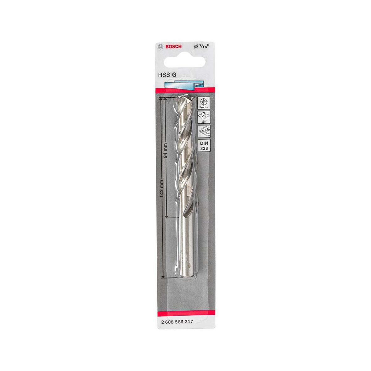 Broca Para Metal Bosch Aço Rápido Hss-G 7/16''