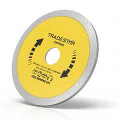 Disco Diamantado 110 mm Continuo Pro Furo 20 mm Tradestar