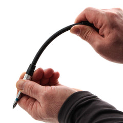 Extensão Flexível Para Bits Cromo Vanádio Encaixe 1/4'' 190mm Com Anel Giratório E Suporte Magnético