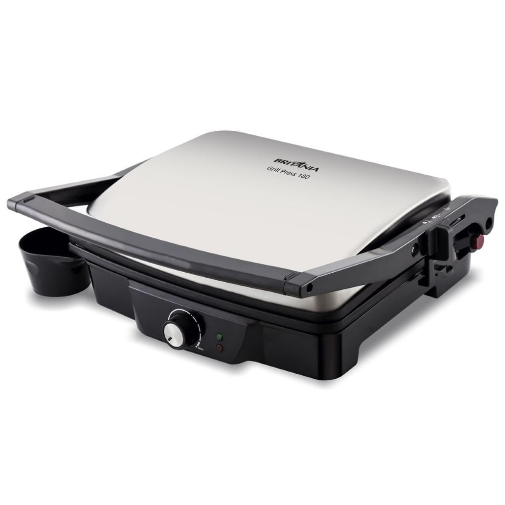 Grill Press 180 Britânia Chapa Revestida Abertura Total 220V