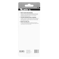 Broca Chata Para Madeira 55mm 150mm (6 Pol) Haste Sextavada Aço 45 MTX 704359 - Perfuração Precisa