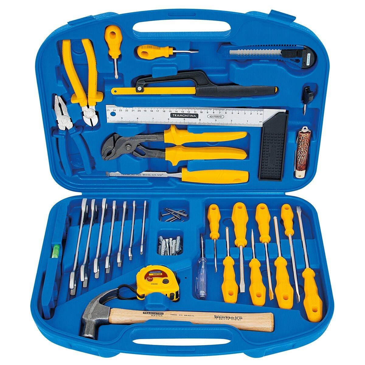 Kit Ferramentas Tramontina 52 Peças com Maleta Organizadora para Uso Profissional
